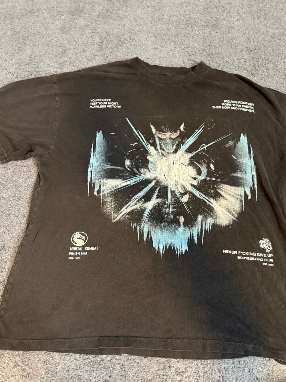 Mortal Kombat x Wolves Sub-Zero Finish Him Limited Edition 47 of 1000 XL Tee
